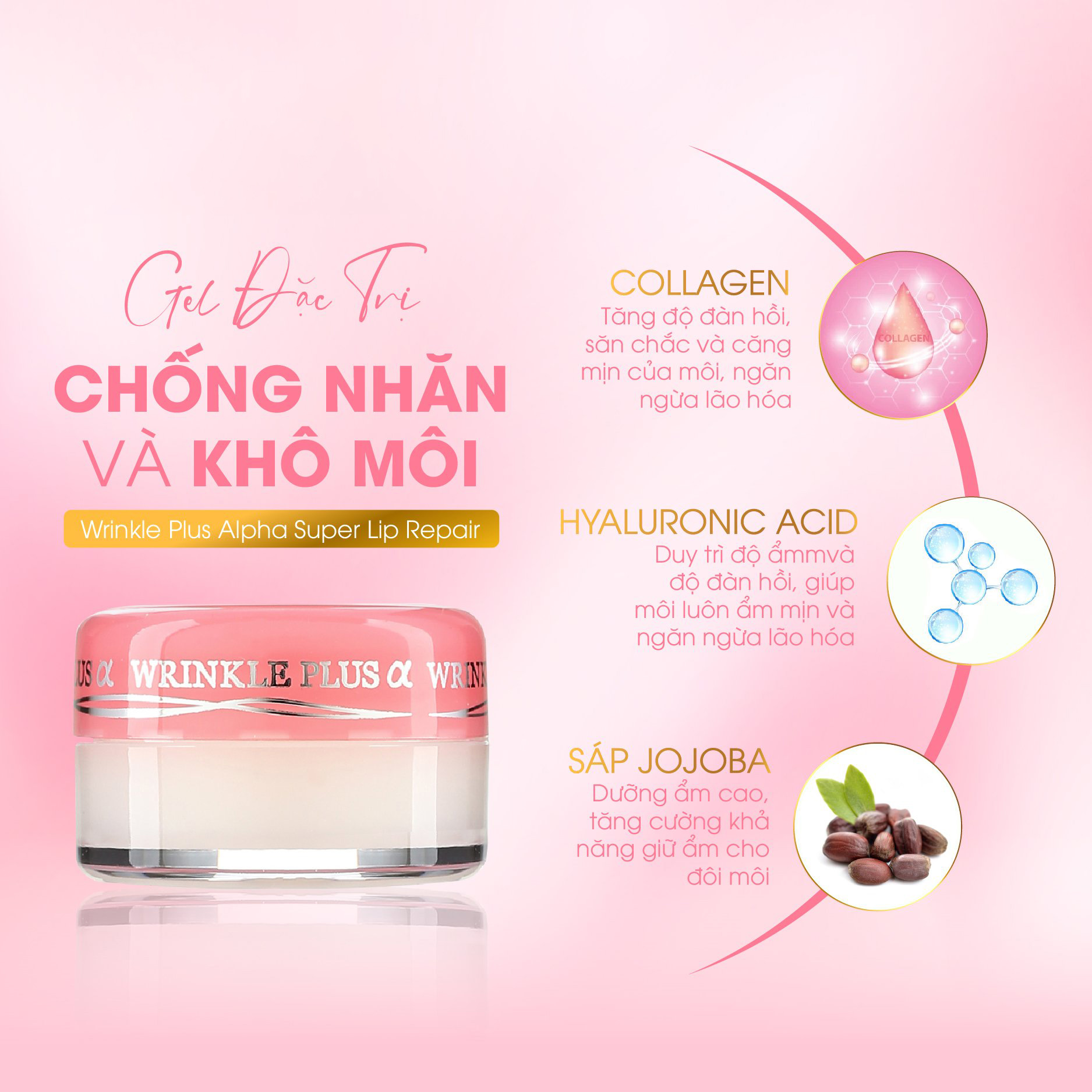 Son Wrinkle Plus Alpha Super Lip Repair chống nhăn và khô môi