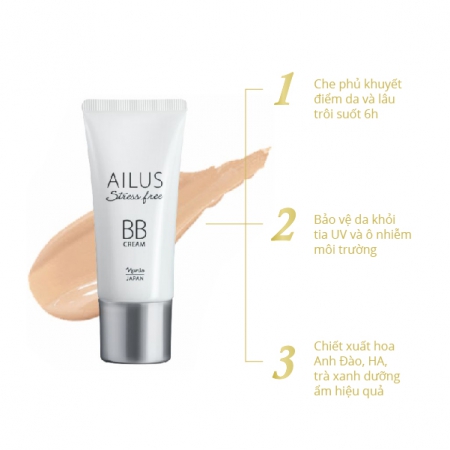 Kem Nền BB Cream Naris Cosmetics Ailus StressFree