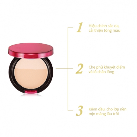 Phấn phủ trang điểm hiệu chỉnh sắc da NARIS LIDEE SHINY DUO VEIL