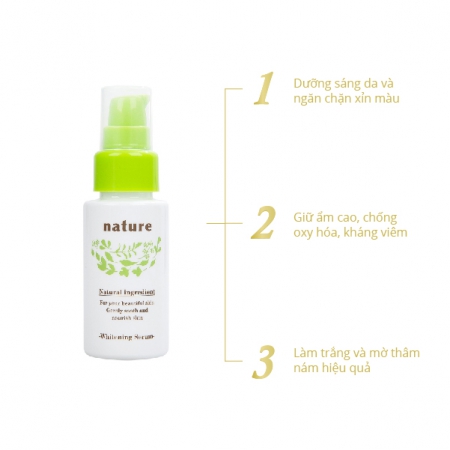 Serum Naris Nature Dưỡng Sáng Da 30ml Whitening Serum