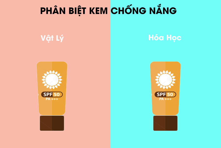 Kem chống nắng vật lý và kem chống nắng hóa học