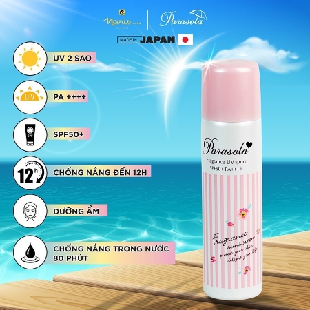 Xịt Chống Nắng Naris Cosmetics Dưỡng Sáng Da Parasola UV Spray SPF50+ PA++++